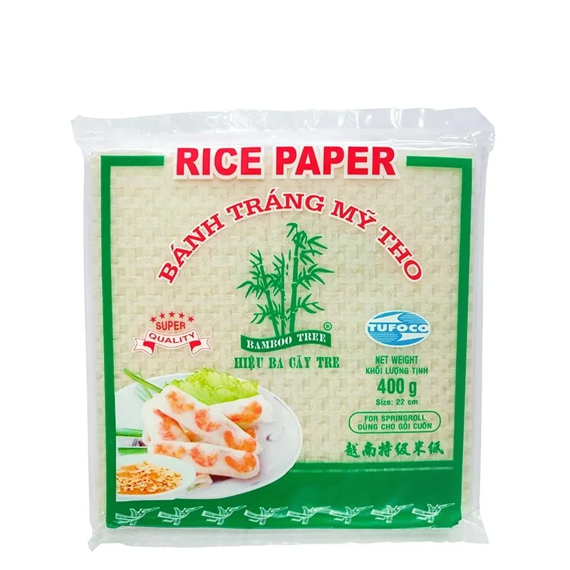 Rispapper Fyrkanter (Spring roll) 22cm 400g