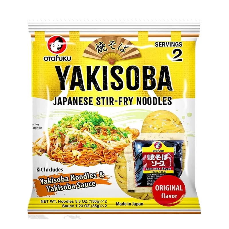Förpackning med Yakisoba Nudlar och Sås Otafuku, 300 g